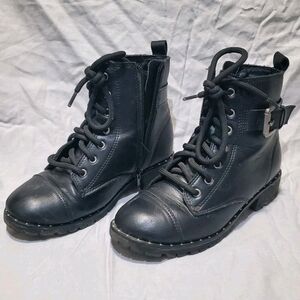 Black Leather Ankle Boots